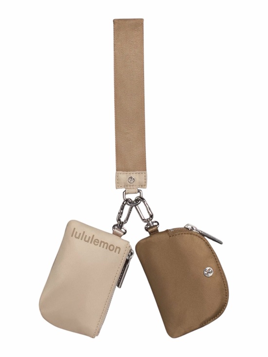 lululemon athletica Accessories - Lululemon Dual Pouch Wristlet In Neutral Rare Sold Out